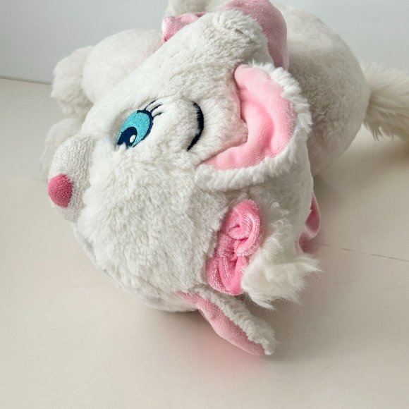 Disney Store Marie The Cat Aristocats Plush Stuffed Animal Toy White w/ Pink Bow - Picture 13 of 15